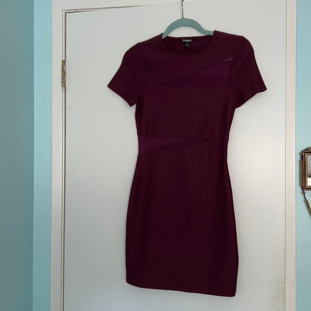Mini Burgundy Dress